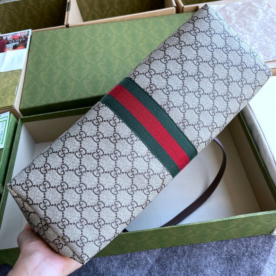 631685 ophidia tote 條紋織帶 中號 購物包_7