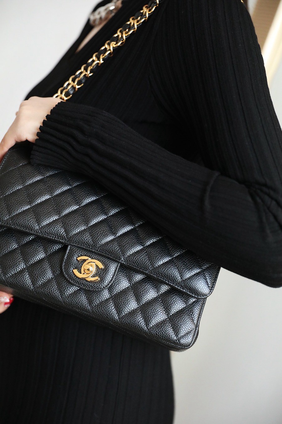 CF25荔枝紋牛皮黑金_10