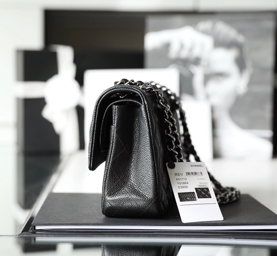 CF25荔枝紋牛皮黑銀_4