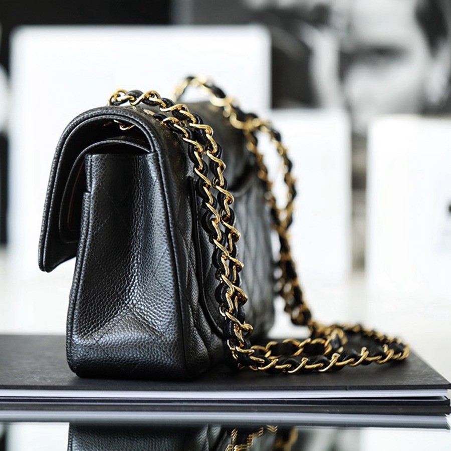 CF23荔枝紋牛皮 黑金_4