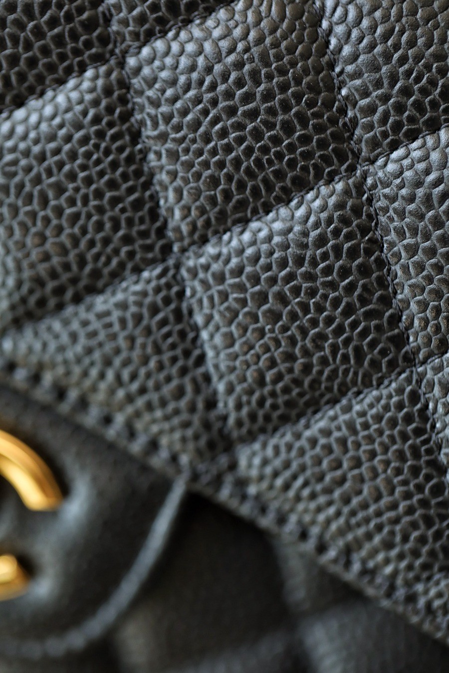 CF23荔枝紋牛皮 黑金_2