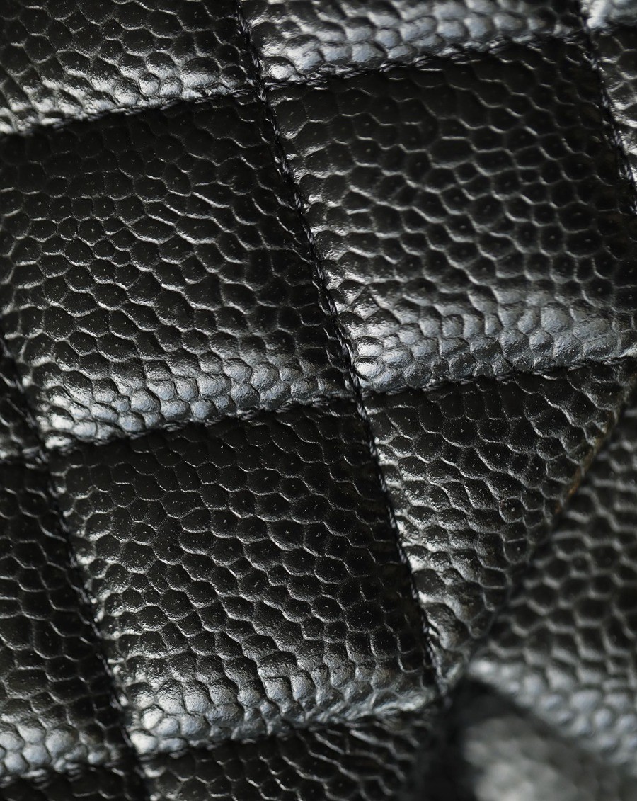 CF Mini 經典款 荔枝紋牛皮 黑金_7