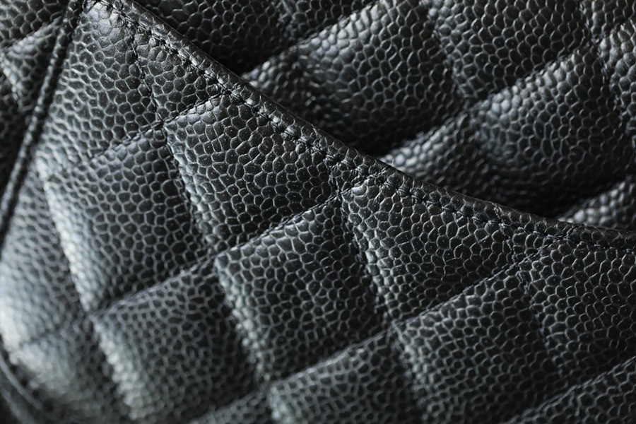 CF 經典款 方胖子 荔枝紋 黑金_4