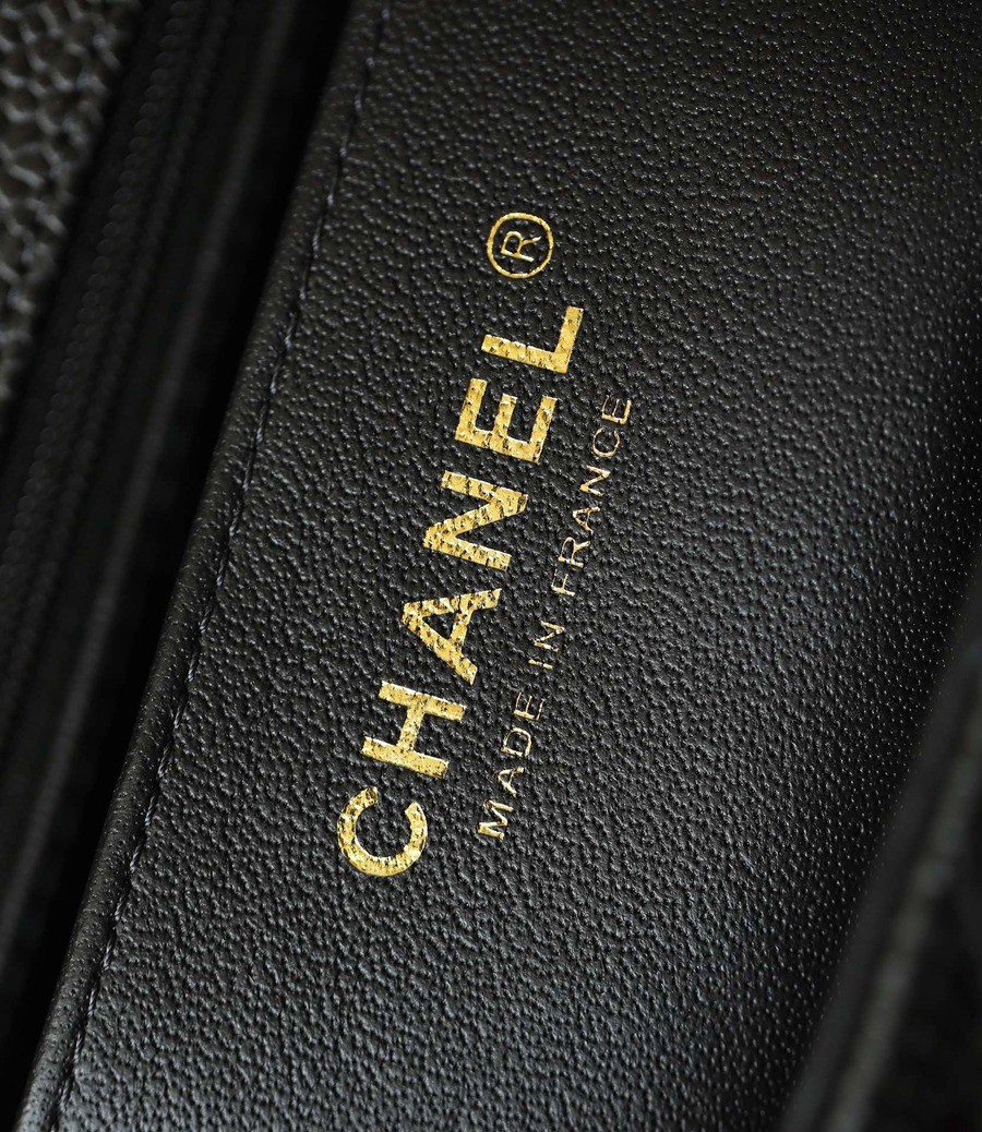 CF 經典款 方胖子 荔枝紋 黑金_8