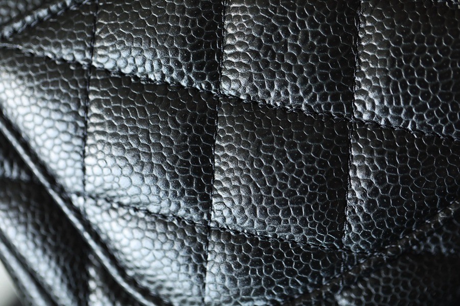 CF 經典款 方胖子 荔枝紋 黑銀_7