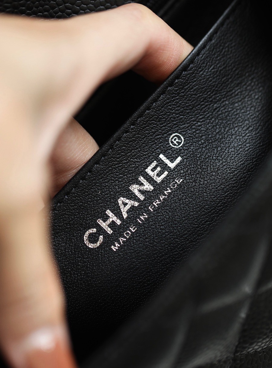 CF 經典款 方胖子 荔枝紋 黑銀_8