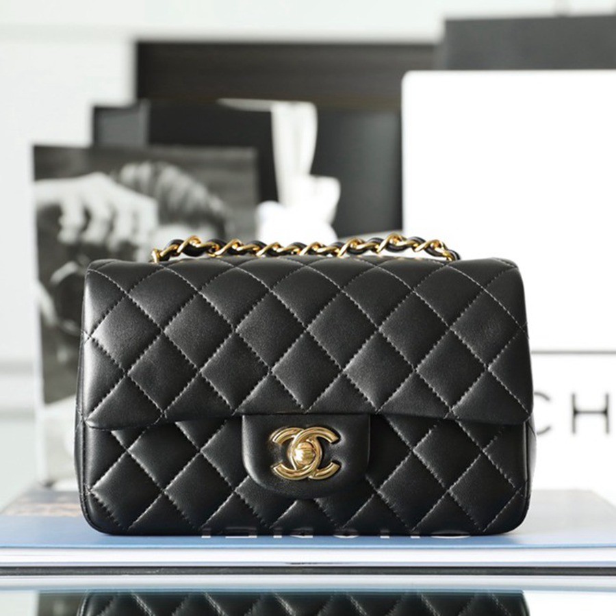 CF Mini 經典款 小羊皮 黑金_1