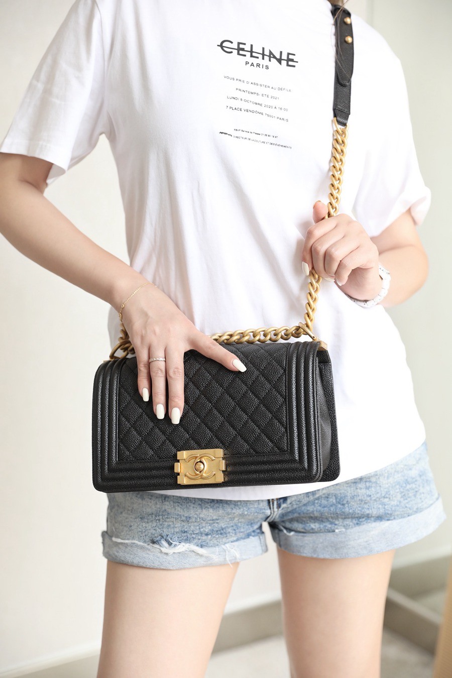 Leboy 荔枝紋牛皮 25 金扣_10