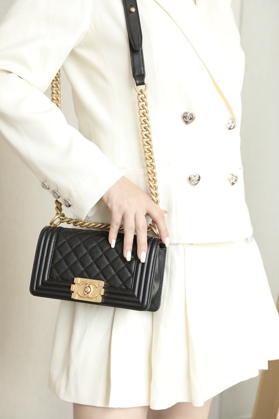 Leboy 荔枝紋牛皮 20 金扣_8