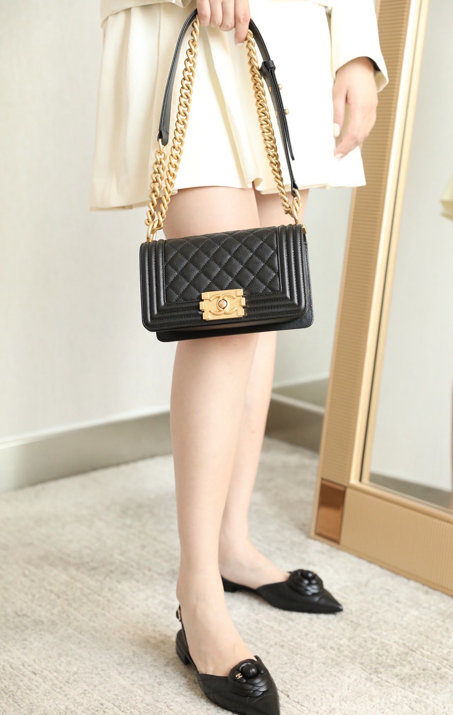 Leboy 荔枝紋牛皮 20 金扣_10