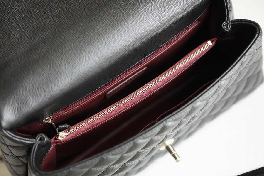 Coco Handle 荔枝紋牛皮29CM 淡金扣_7