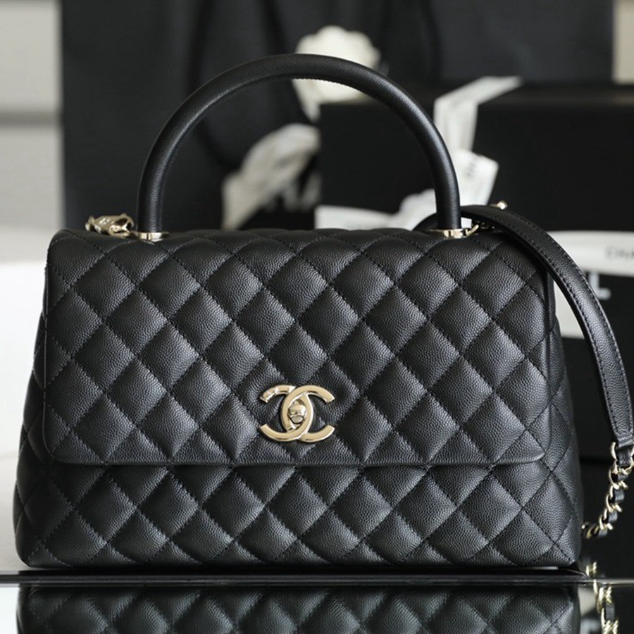 Coco Handle 荔枝紋牛皮29CM 淡金扣_1