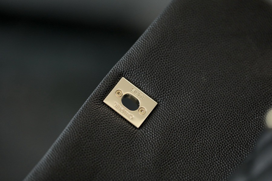 Coco Handle 荔枝紋牛皮24CM 淡金扣_6