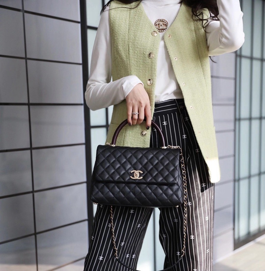 Coco Handle 蜥蜴紋手柄29CM 黑色_9