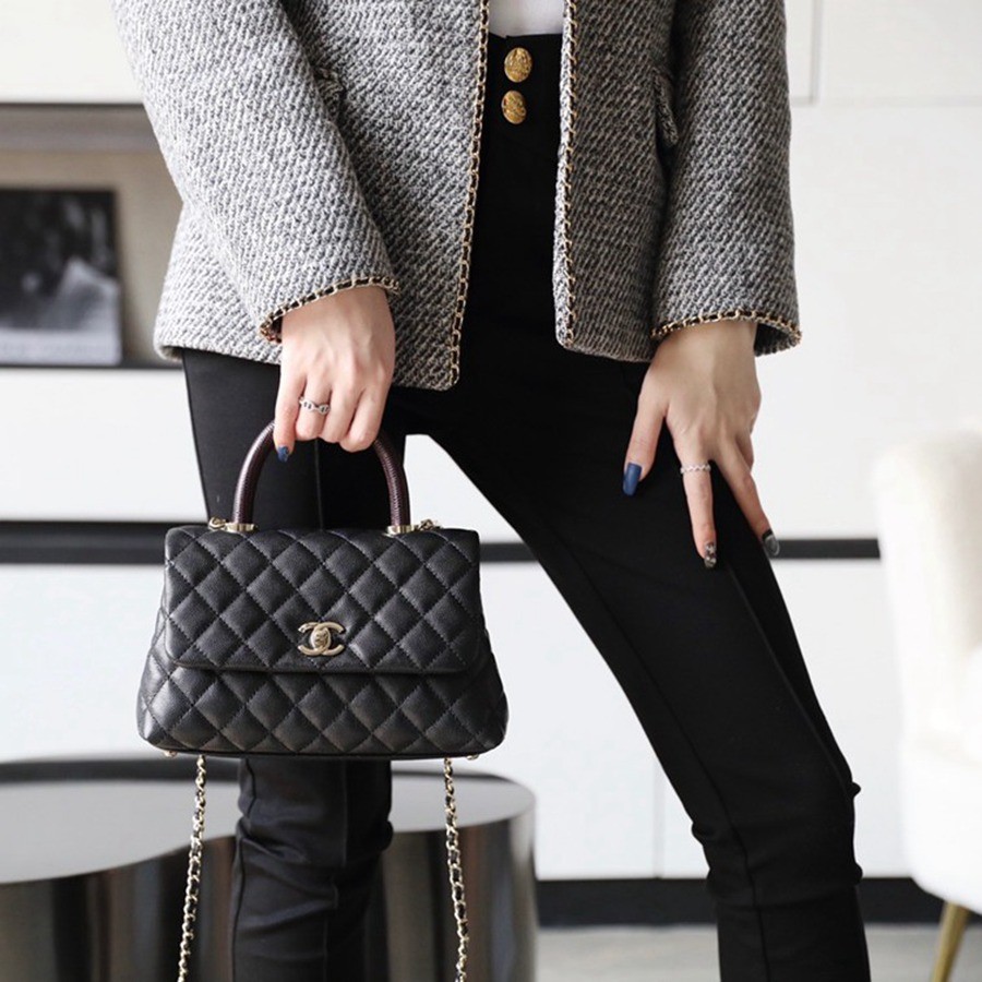 Coco Handle 蜥蜴紋手柄24CM 黑色_8