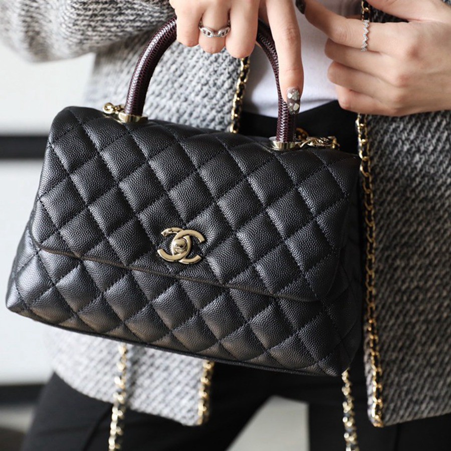 Coco Handle 蜥蜴紋手柄24CM 黑色_14