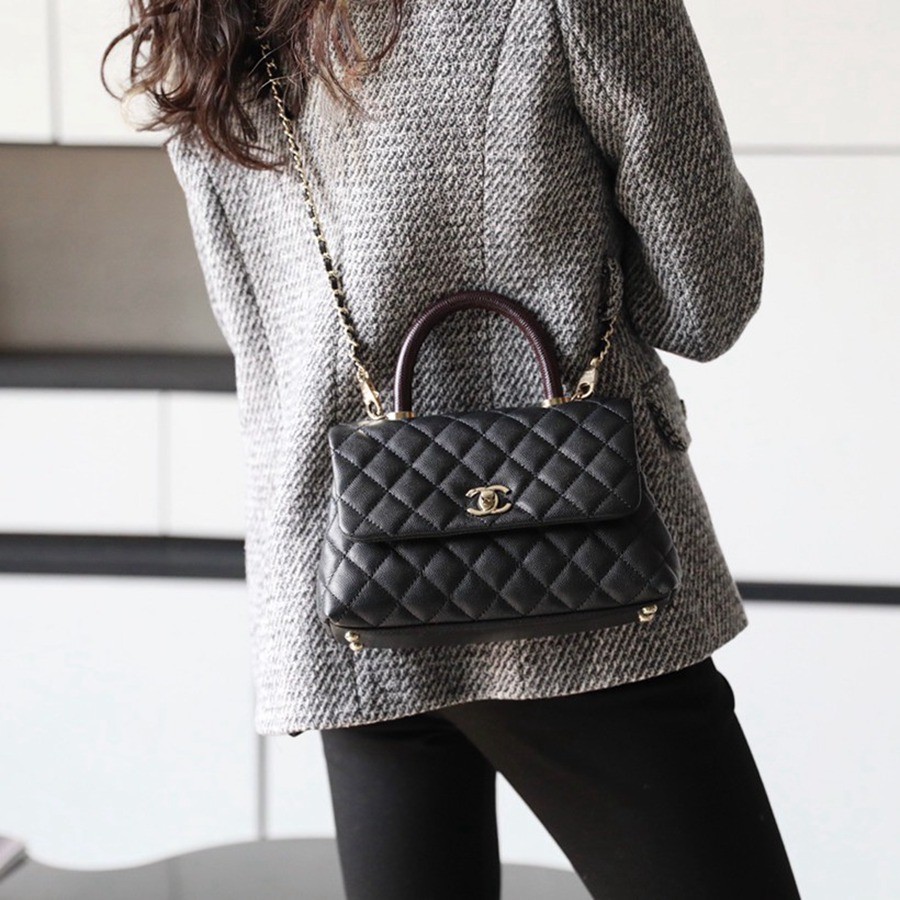 Coco Handle 蜥蜴紋手柄24CM 黑色_15