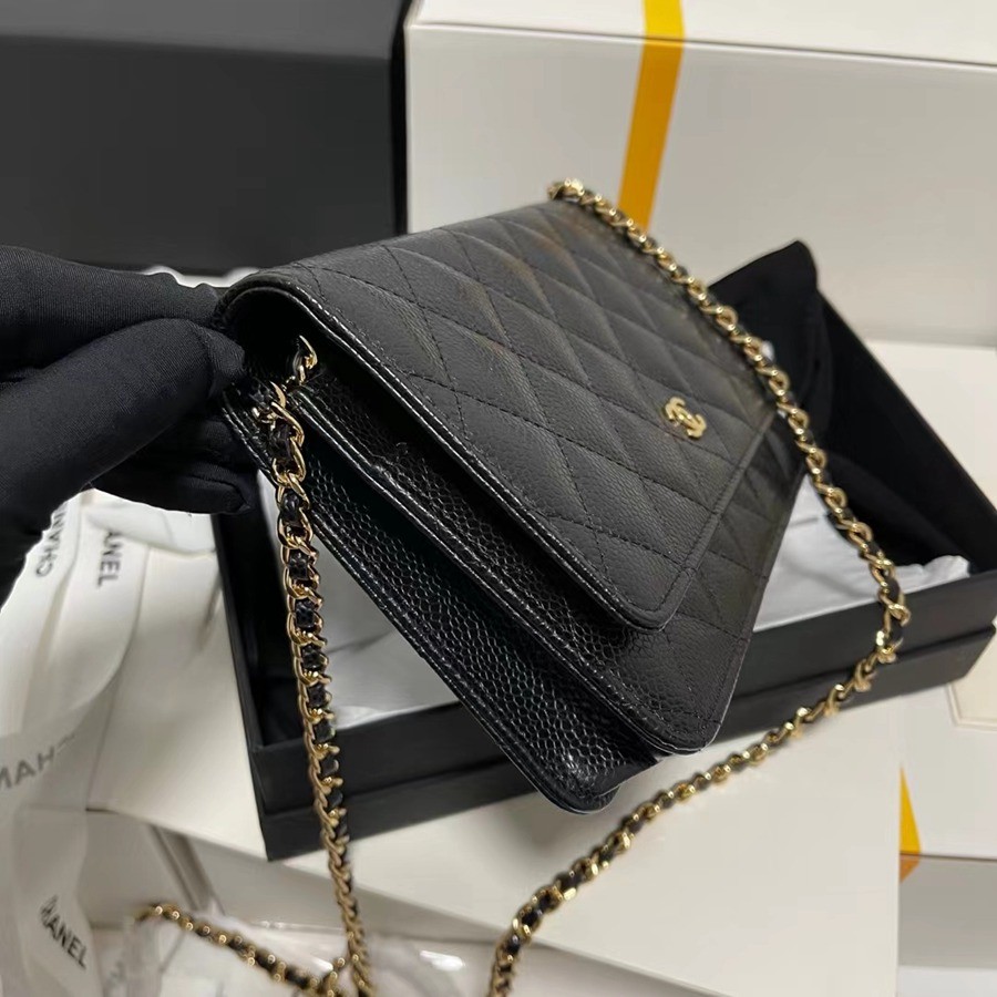 經典款 WOC 黑色 金扣_3