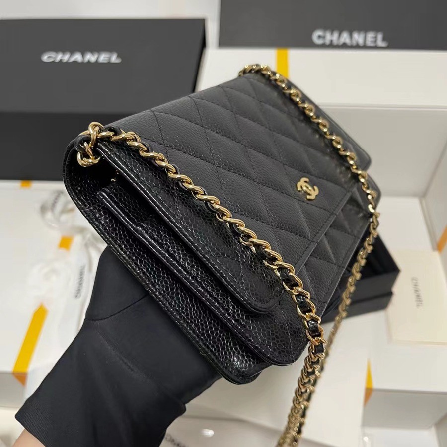 經典款 WOC 黑色 金扣_5