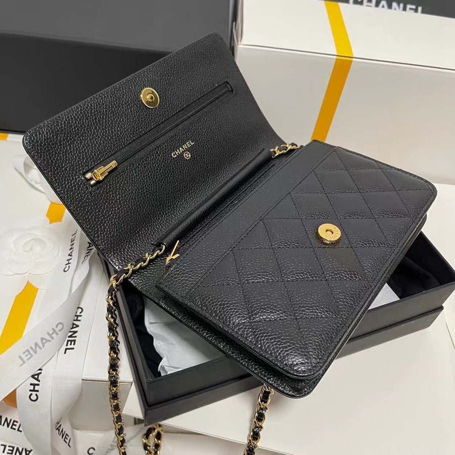 經典款 WOC 黑色 金扣_6