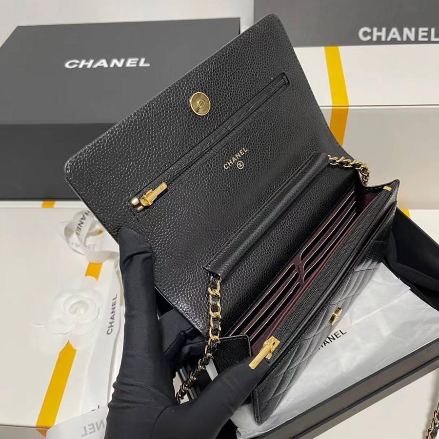 經典款 WOC 黑色 金扣_7