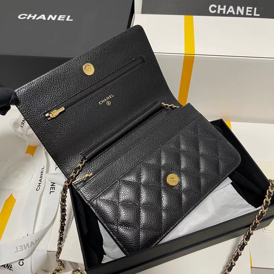 經典款 WOC 黑色 金扣_4