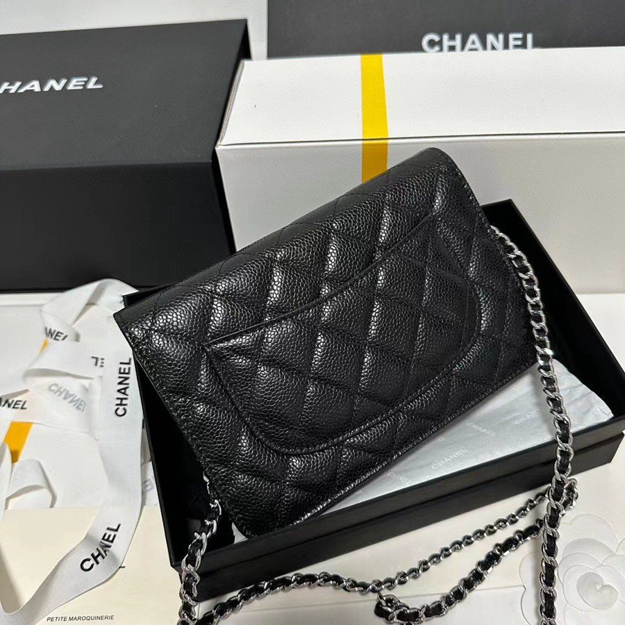 經典款 WOC 黑色 銀扣_2