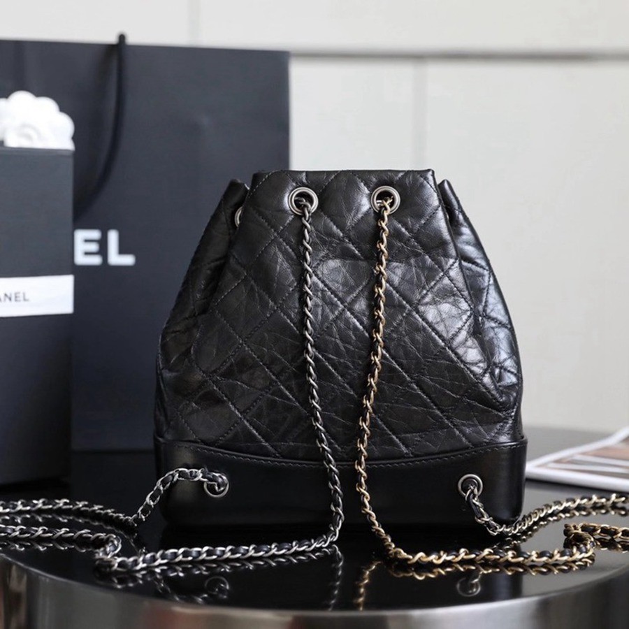 經典流浪雙肩包 黑色 銀扣_4