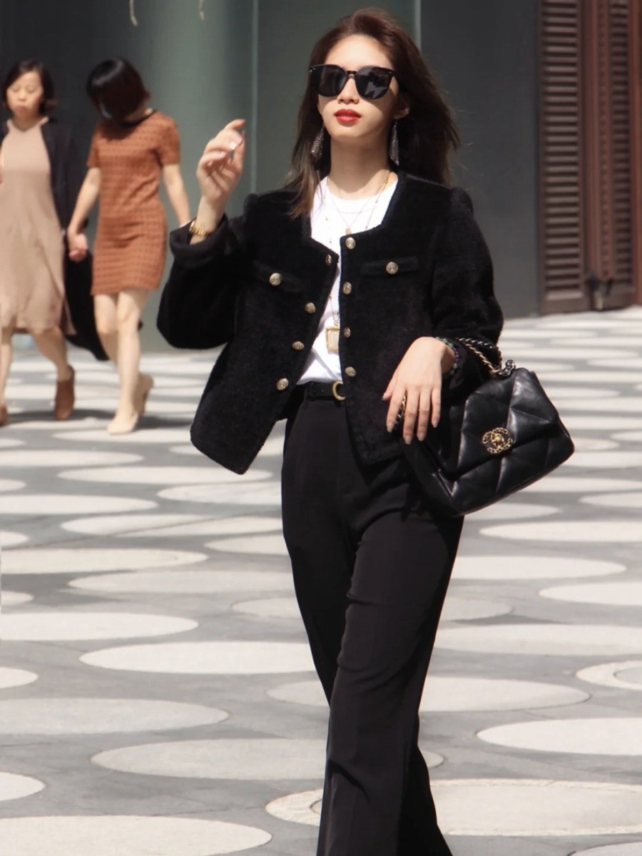 19Bag 黑色 金扣 26CM_10