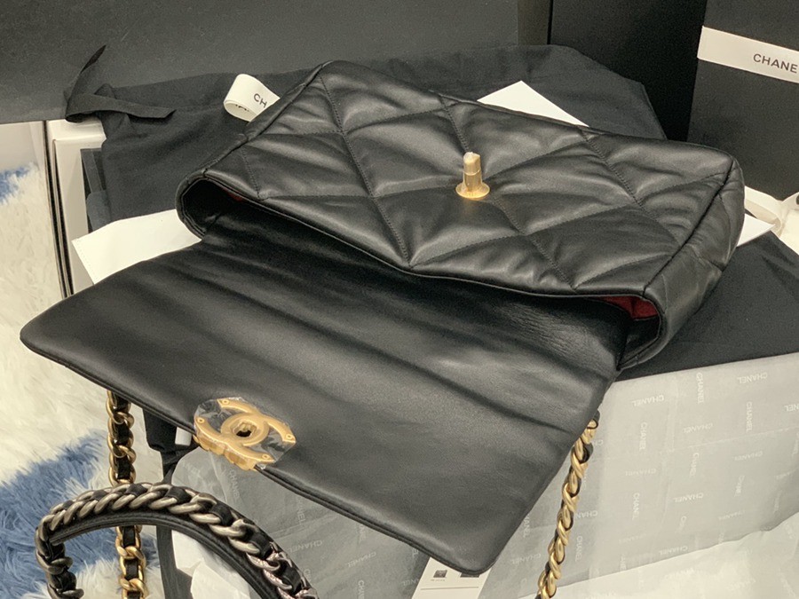 19Bag 黑色 金扣 30CM_6