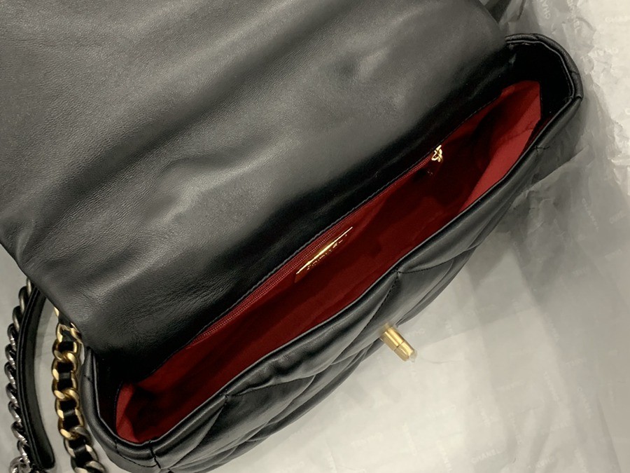 19Bag 黑色 金扣 30CM_7