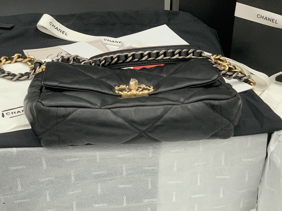 19Bag 黑色 金扣 30CM_2