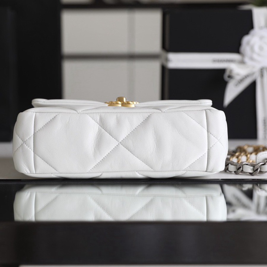 19Bag 白色 金扣 26CM_4