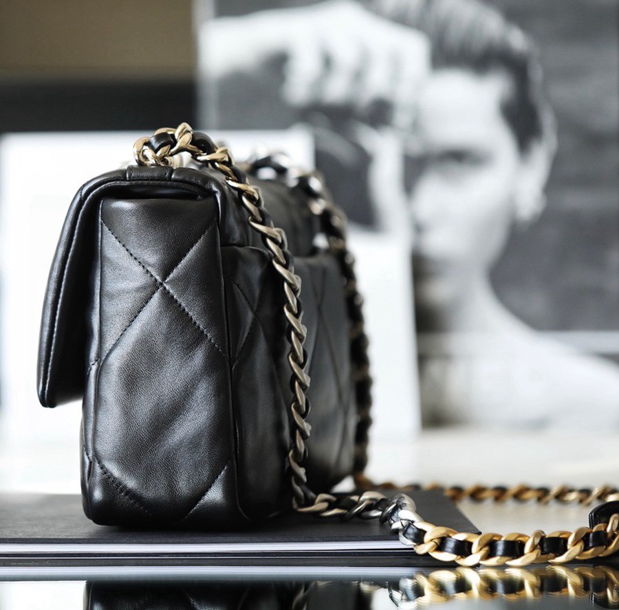 19Bag 黑色 銀扣 山羊皮 小號26CM_6