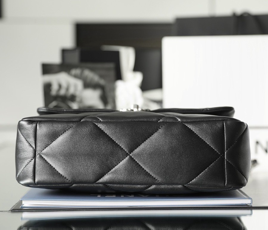 19Bag 黑色 銀扣 山羊皮 中號30CM_2