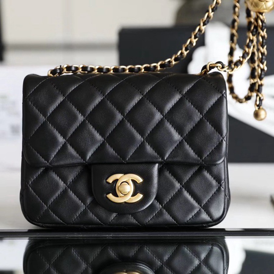 CF 23S 金球方胖子 羊皮 黑色 金扣