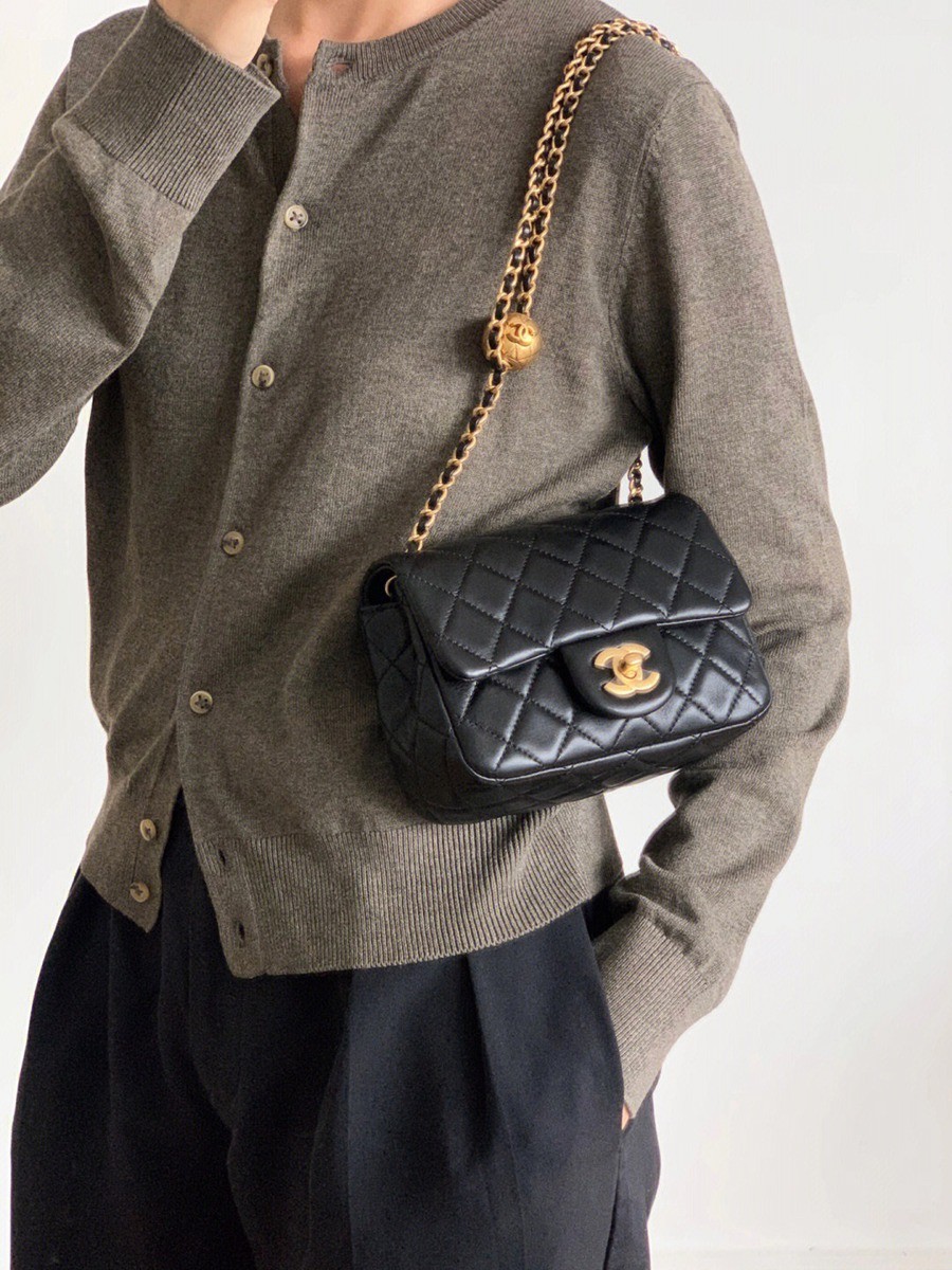 CF 23S 金球方胖子 羊皮 黑色 金扣_10