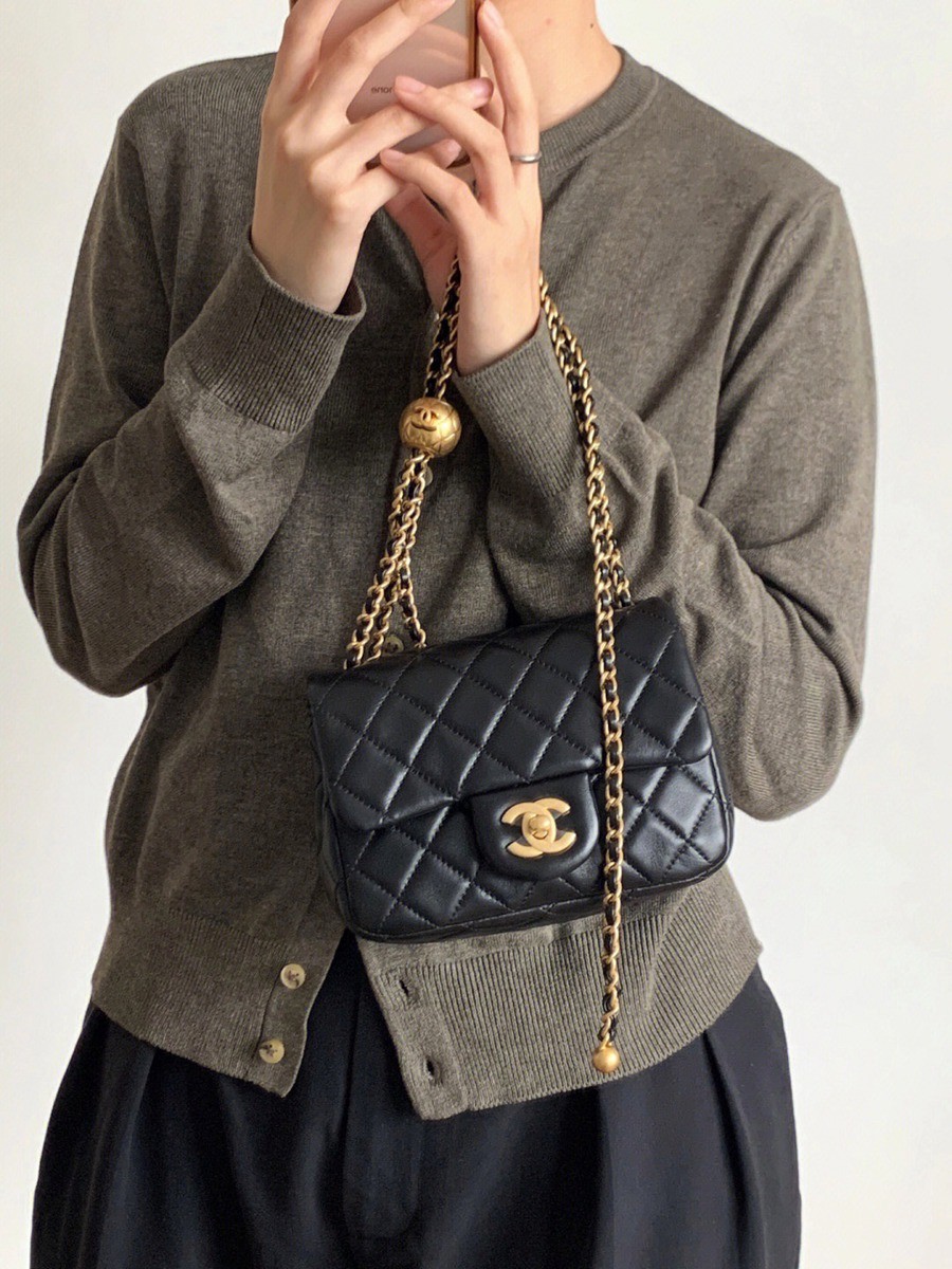 CF 23S 金球方胖子 羊皮 黑色 金扣_9