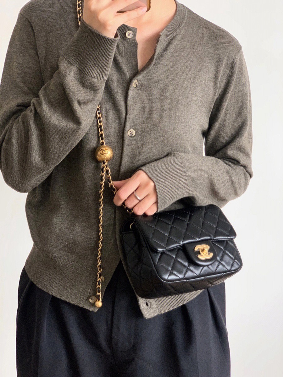 CF 23S 金球方胖子 羊皮 黑色 金扣_11