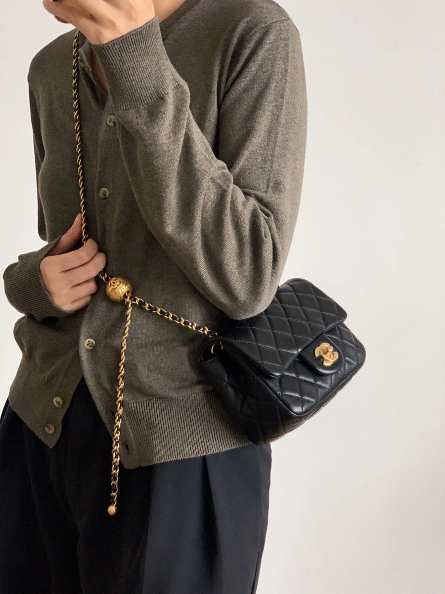 CF 23S 金球方胖子 羊皮 黑色 金扣_12