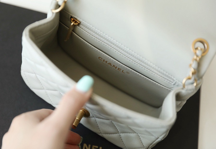 CF 經典款 金球方胖子 羊皮 斑鳩灰 金扣_7