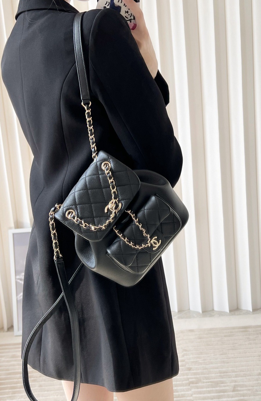 23C Duma雙肩包 黑色 小號_13