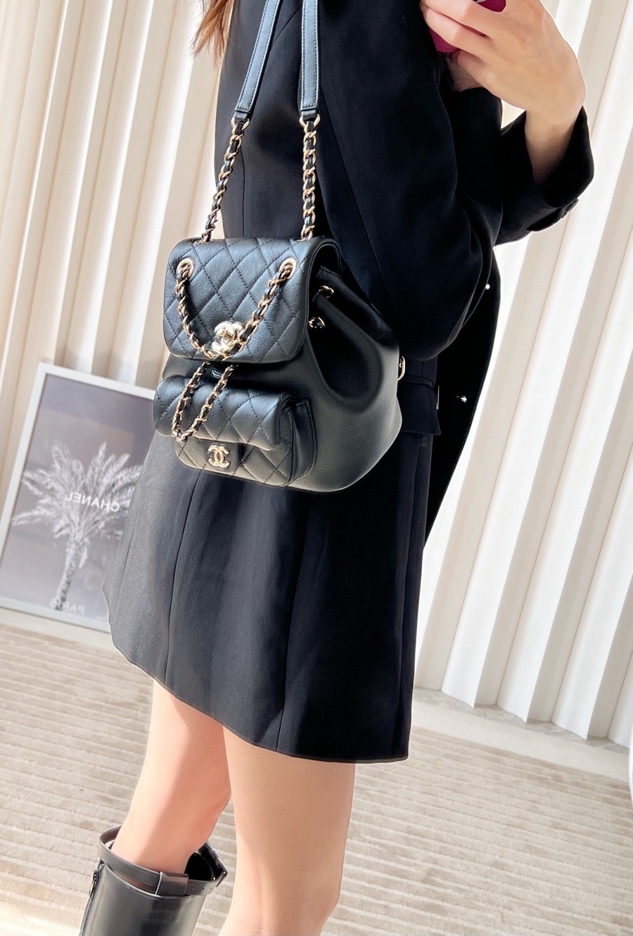 23C Duma雙肩包 黑色 小號_16