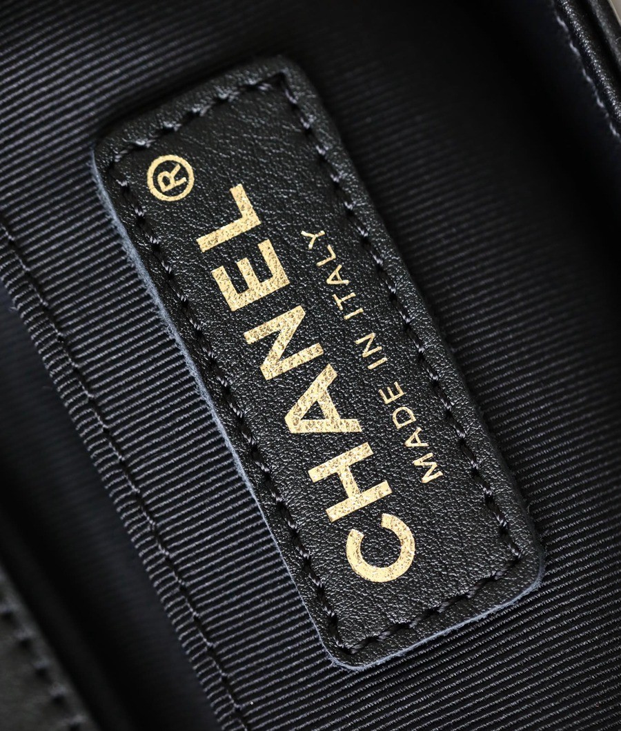 23A 青蛙雙肩包 亮面牛皮 黑色 小號_7