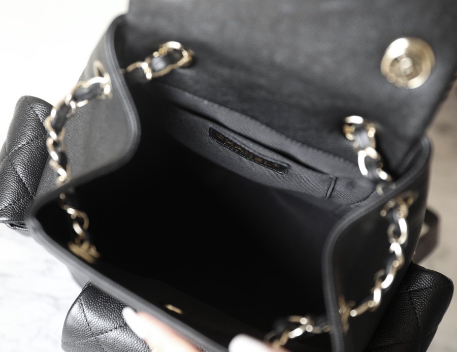 23K 坦克雙肩包 荔枝紋牛皮 黑色_6