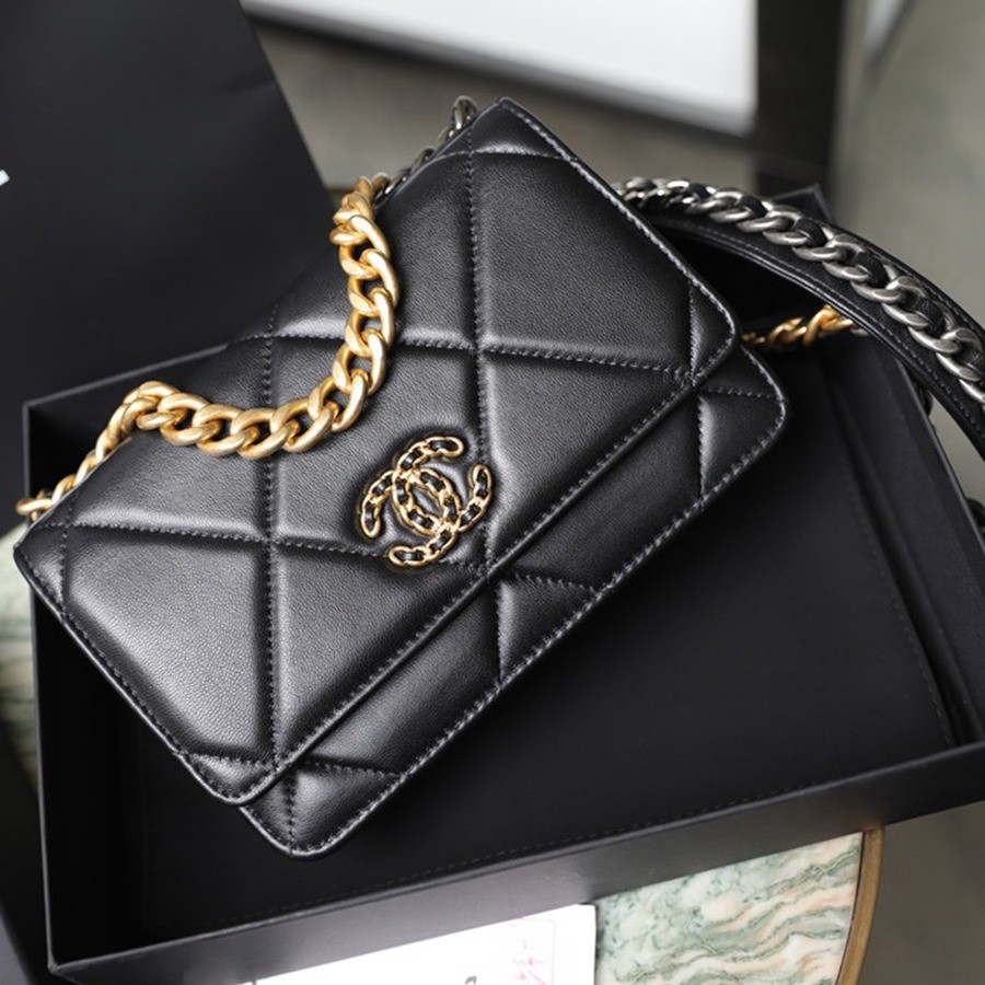 19 WOC 小羊皮 黑色 金扣_1