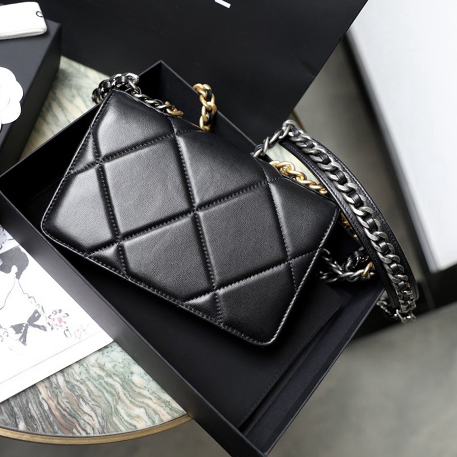 19 WOC 小羊皮 黑色 金扣_6