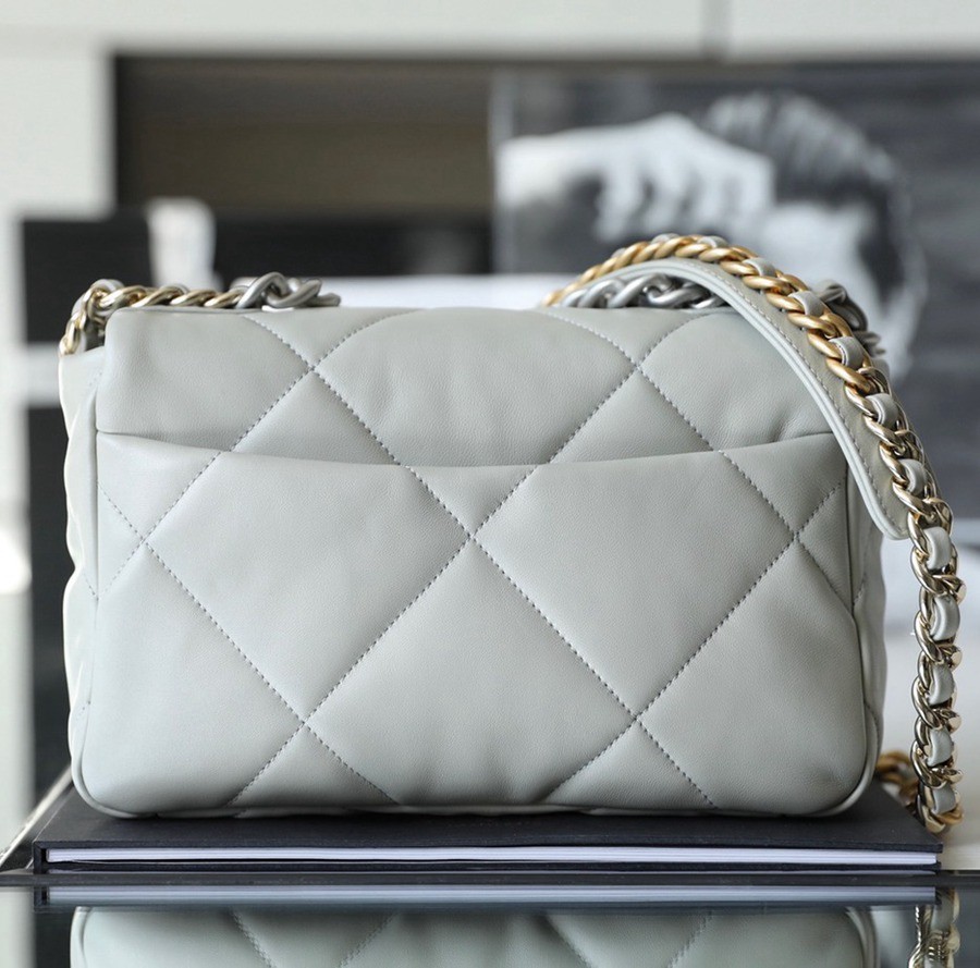 19Bag 白色 銀扣 26CM_2