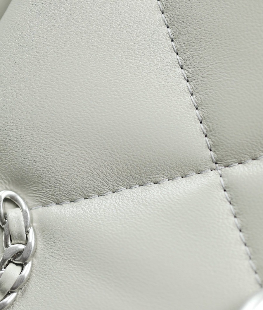 19Bag 白色 銀扣 30CM_6
