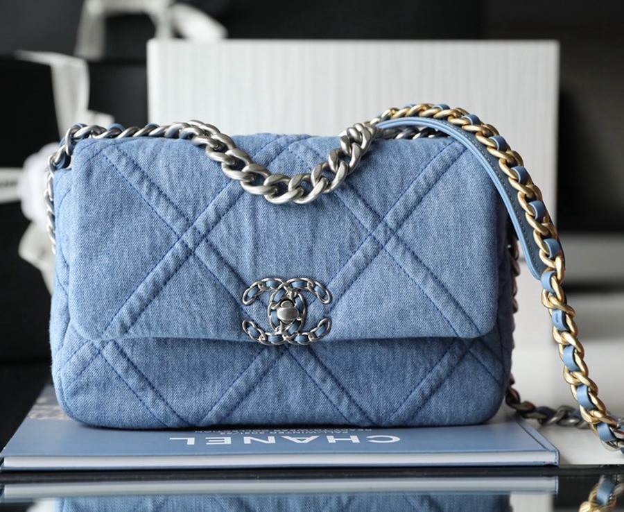 19Bag 丹寧牛仔 淺色 26CM_1